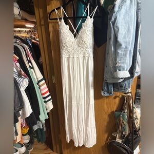 White Lace Maxi Dress